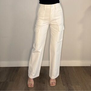 Women's Cream Cargo Pants